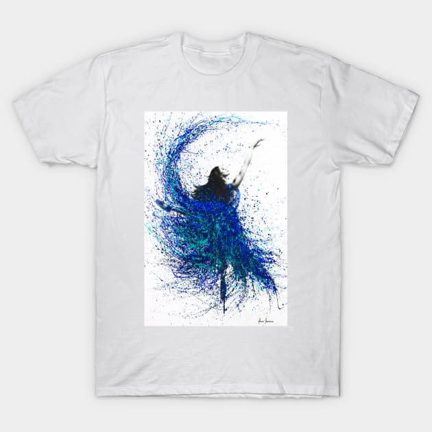 Teal Wave Dance T-Shirt by AshvinHarrison